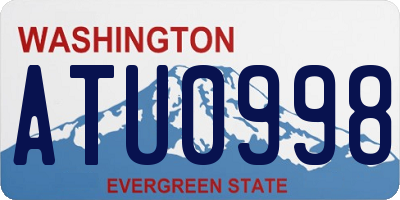 WA license plate ATU0998