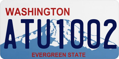 WA license plate ATU1002
