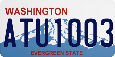WA license plate ATU1003