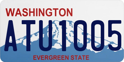 WA license plate ATU1005