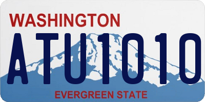 WA license plate ATU1010