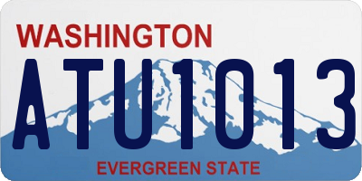 WA license plate ATU1013