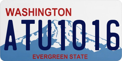WA license plate ATU1016