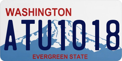 WA license plate ATU1018