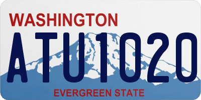 WA license plate ATU1020