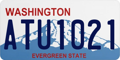 WA license plate ATU1021