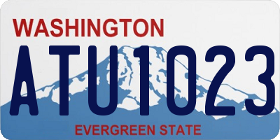 WA license plate ATU1023