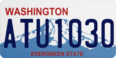 WA license plate ATU1030
