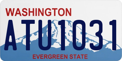 WA license plate ATU1031