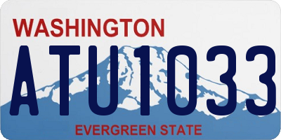 WA license plate ATU1033