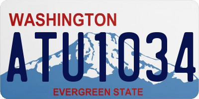 WA license plate ATU1034