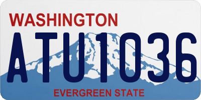 WA license plate ATU1036