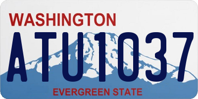 WA license plate ATU1037