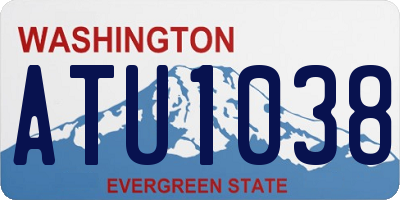 WA license plate ATU1038