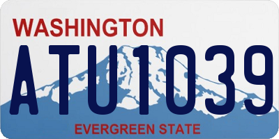 WA license plate ATU1039