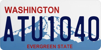 WA license plate ATU1040