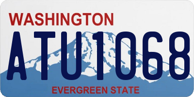 WA license plate ATU1068