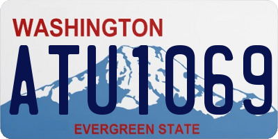 WA license plate ATU1069