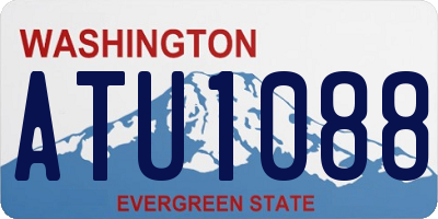 WA license plate ATU1088