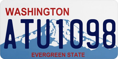 WA license plate ATU1098