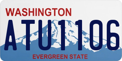 WA license plate ATU1106
