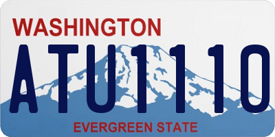 WA license plate ATU1110