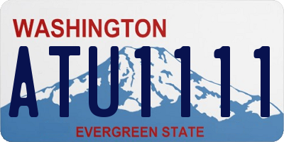 WA license plate ATU1111