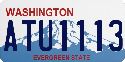 WA license plate ATU1113
