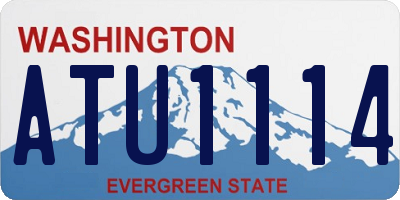 WA license plate ATU1114