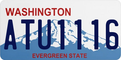 WA license plate ATU1116