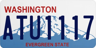 WA license plate ATU1117