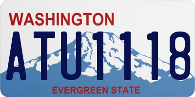 WA license plate ATU1118