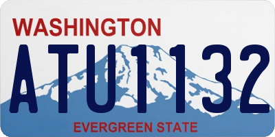WA license plate ATU1132