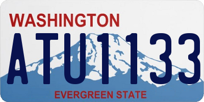 WA license plate ATU1133