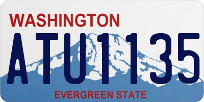 WA license plate ATU1135