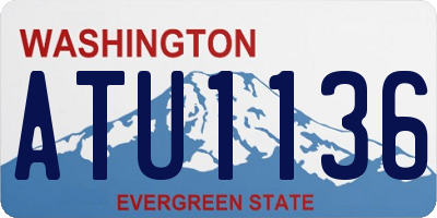 WA license plate ATU1136