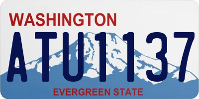 WA license plate ATU1137
