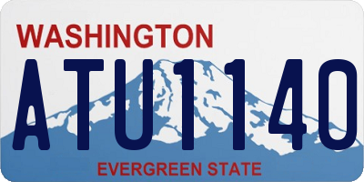 WA license plate ATU1140