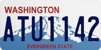 WA license plate ATU1142