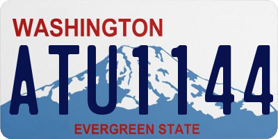 WA license plate ATU1144