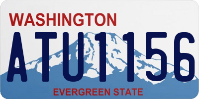 WA license plate ATU1156