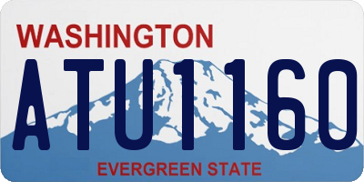 WA license plate ATU1160