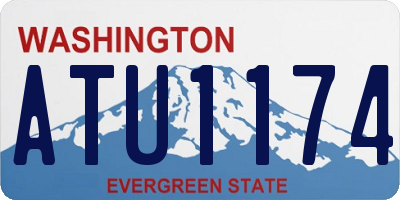 WA license plate ATU1174