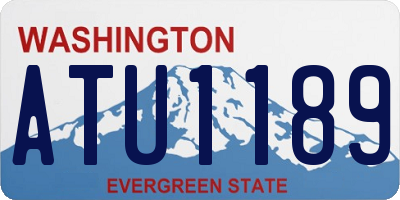 WA license plate ATU1189
