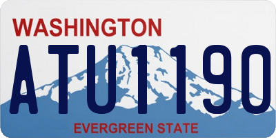 WA license plate ATU1190