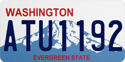 WA license plate ATU1192