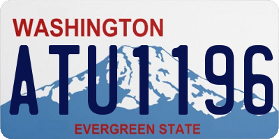 WA license plate ATU1196