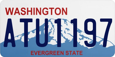 WA license plate ATU1197