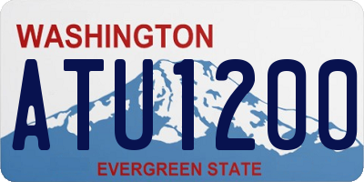 WA license plate ATU1200