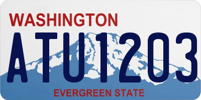 WA license plate ATU1203